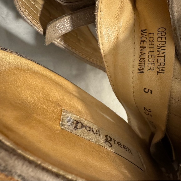 Paul Green Women's Metallic Peep-Toe Ankle Boots - Picture 5 of 5